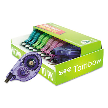 Tombow® Mono Original Correction Tape, Asst Retrocolor Applicators, 1-6" X 394", 10-pack freeshipping - TVN Wholesale